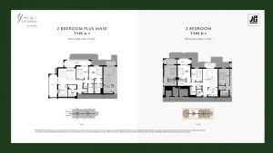 Yas Golf Collection Views - Studio Floorplan 2 Bedroom Type A & B